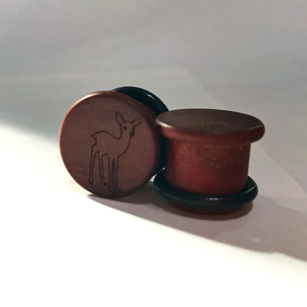 Omerica Organic Fawn Single Flare 1/2 Wood Plugs